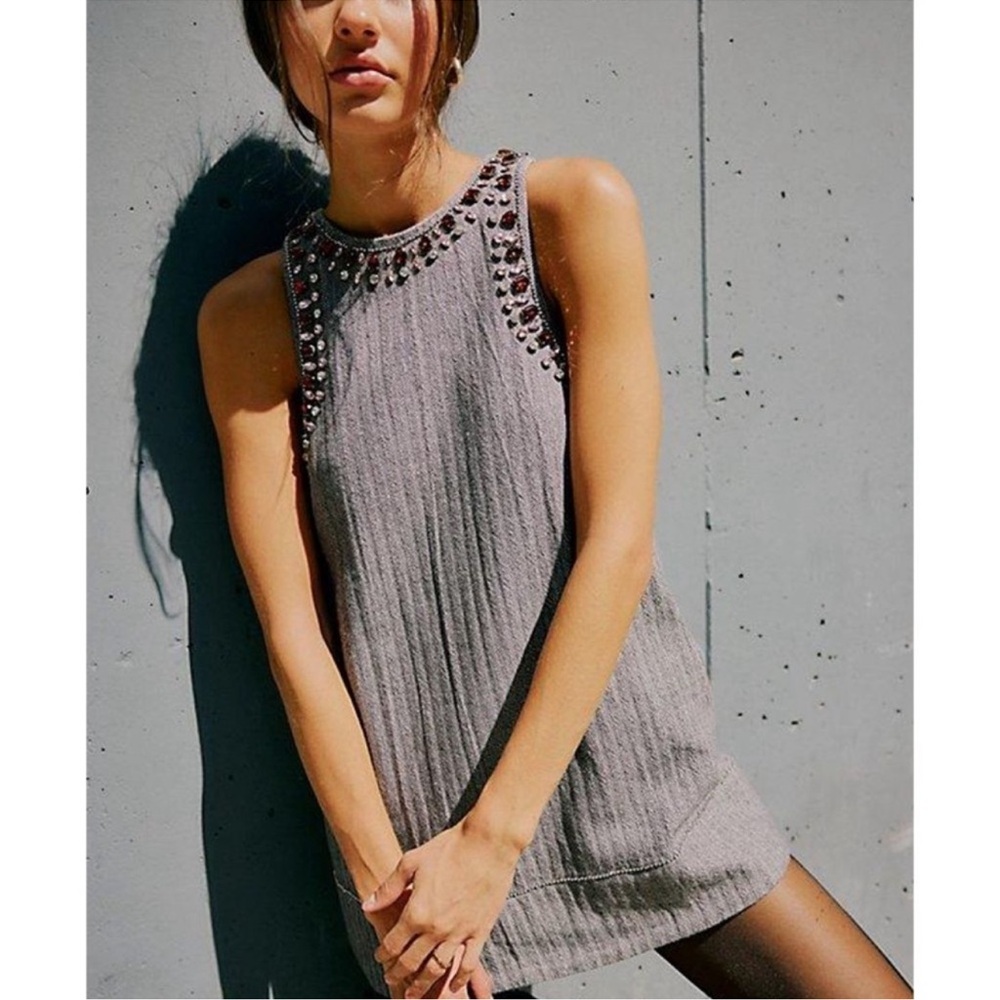 Free People "You're A Gem Mini Dress" - Picture 3 of 14